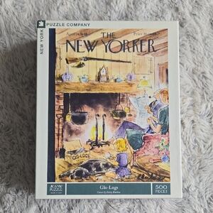 New York Puzzle Company - The New Yorker Glo-Logs 500 Piece Puzzle